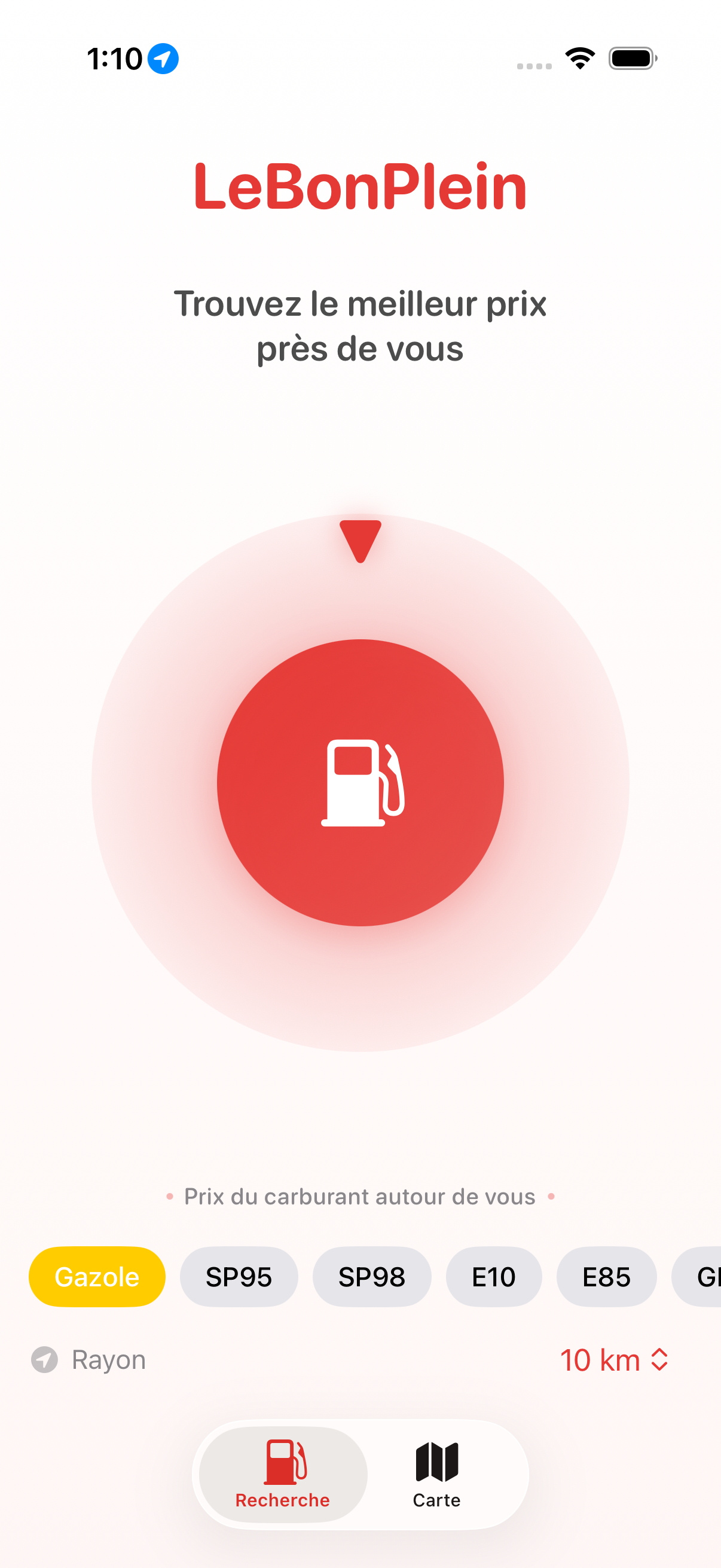 LeBonPlein - Ecran d'accueil